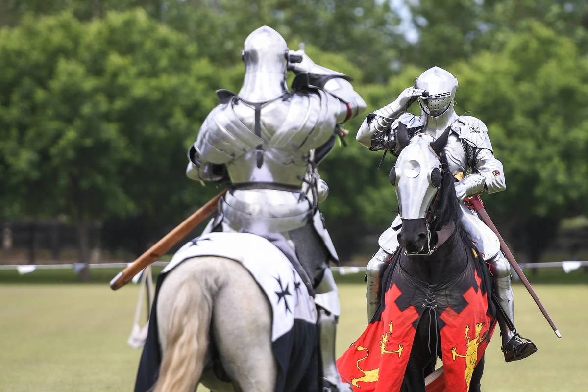 Вот так здоровались рыцари на средневековых турнирах 