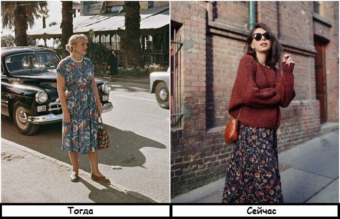 В СССР легкие платья носили только летом, а мы надеваем и зимой, только со свитером